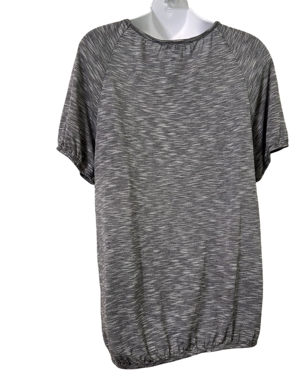 Vintage Style & Co Women’s Embellished Rhinestones short sleeve top gray PL - Picture 2 of 9